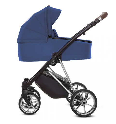 Babyactive Musse Royal - wózek wielofunkcyjny, zestaw 2w1 z opcją 3w1 i 4w1 | Blueberry - Silver